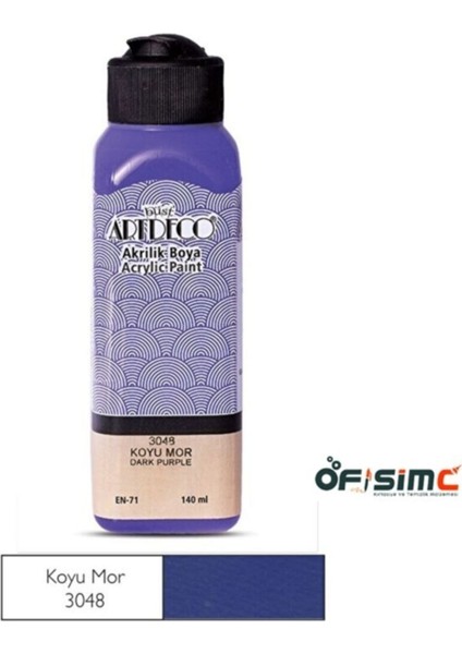 Akrilik Boya 140 ml 3048 Koyu Mor