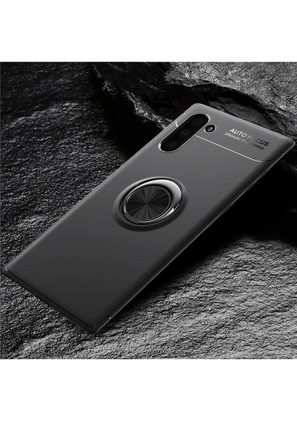 Note 10 Kılıf Metal Yüzüklü Standlı Yumuşak Ravel Silikon Kapak