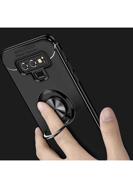 Galaxy Note 9 Kılıf Metal Yüzüklü Standlı Yumuşak Ravel Silikon Kapak indirimleri