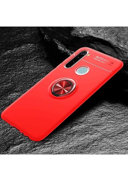 Xiaomi Redmi Note 8t Kılıf Metal Yüzüklü Standlı Yumuşak Ravel Silikon Kapak