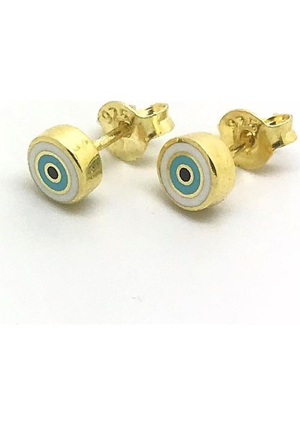 Gümüş Nazar Boncuklu Bayan Küpe DP987E63