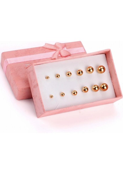 Gümüş Rose Taşsız Top Küpe DY896E3