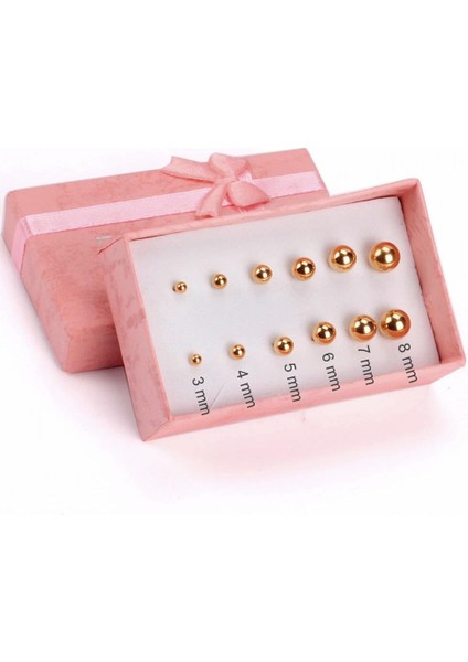 Gümüş Rose Taşsız Top Küpe DY896E3