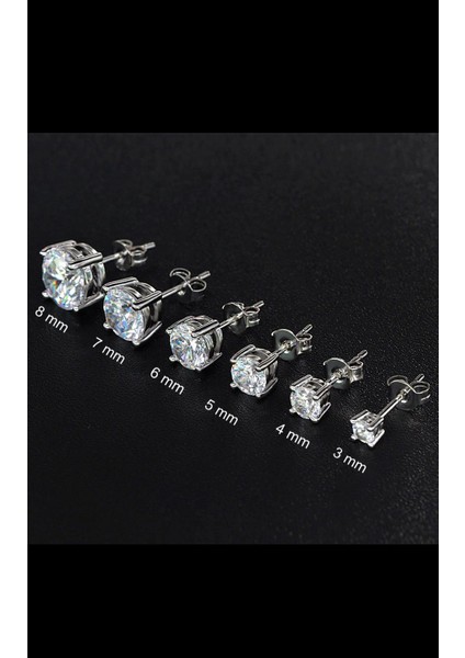 Gümüş Altın Kaplama Tek Taş Küpe indirimleri