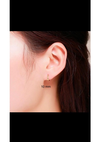 Gümüş Altın Kaplama Ince Halka Küpe fiyatları