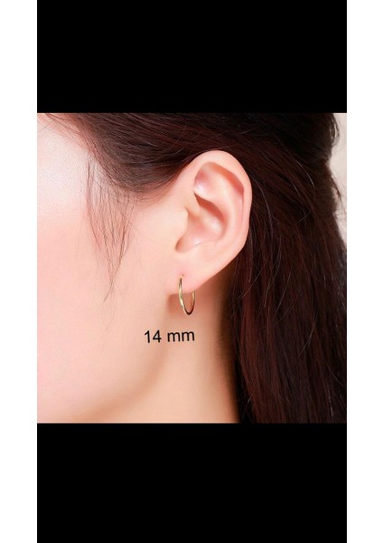 Gümüş Altın Kaplama Ince Halka Küpe fırsatları