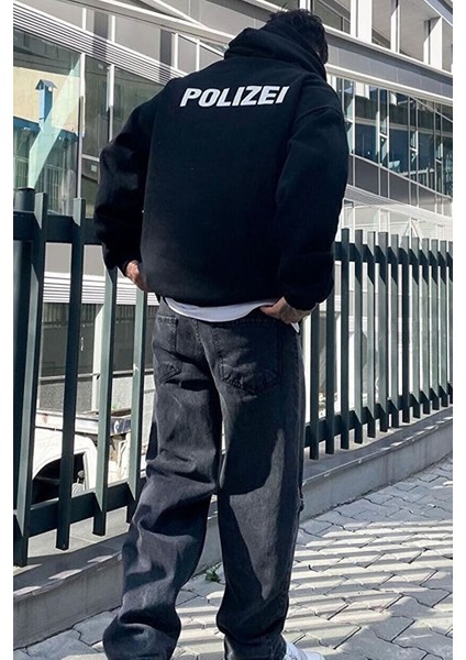 Polizei Sırt Baskılı Sweatshirt