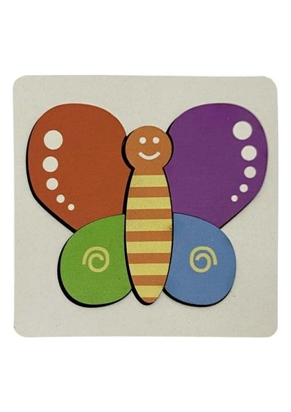 Mini Ahşap Kelebek Puzzle