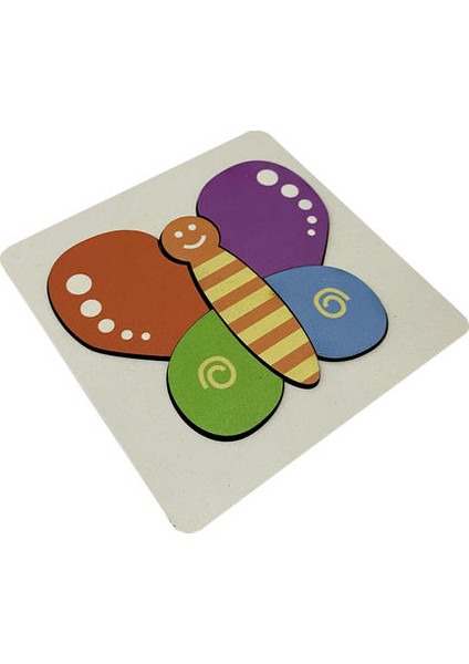 Mini Ahşap Kelebek Puzzle