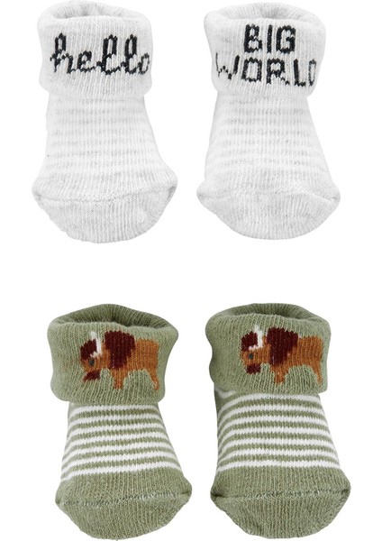 Erkek Bebek Çorap 2li Paket