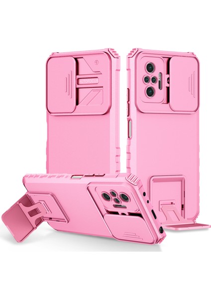 Xiaomi Redmi Note 8 İçin Kamera Korumalı Pc + Tpu Telefon Kılıfı - Pembe (Yurt Dışından)