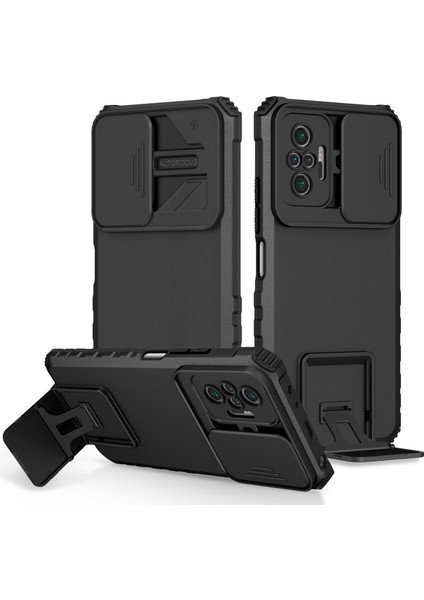 Xiaomi Redmi Note 8 İçin Kamera Korumalı Pc + Tpu Telefon Kılıfı - Siyah (Yurt Dışından)