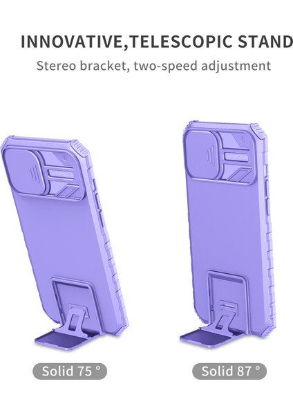 Xiaomi Redmi Note 8 İçin Kamera Korumalı Pc + Tpu Telefon Kılıfı - Mor (Yurt Dışından) fiyatları