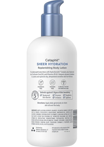 Cetaphil Sheer Hydration Nemlendirici ve Yenileyici Vücut Losyonu 236ML