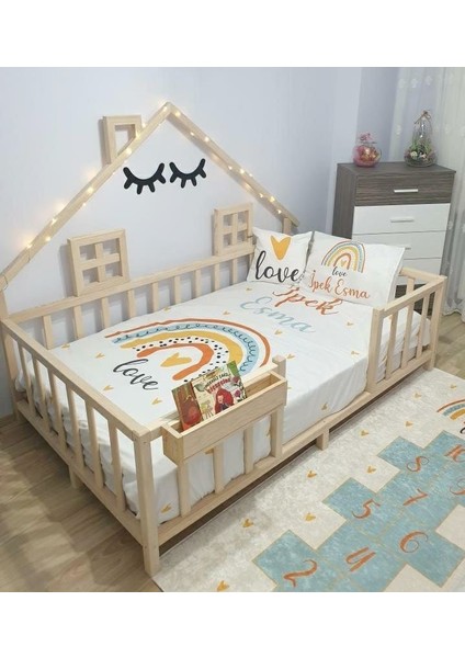 Elena Ithal Ladin Ahşap Çatılı Montessori Çocuk Karyola 100 x 200 cm fiyatları