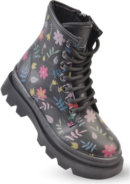 Kız Çocuk Botu Antibakteriyel Polar Astarlı Yandan Fermuarlı Esnek Tasarım