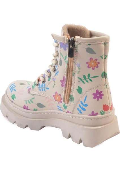 Kaptan Kız Çocuk Botu PU Deri Kaymaz Taban Yandan Fermuarlı Antibakteriyel 32-37 Numara modelleri