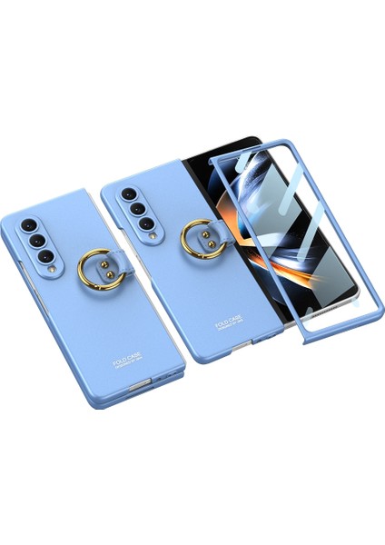 Samsung Galaxy Z Fold4 Mavi Için Ring ile Ultra Ince Kasa (Yurt Dışından)