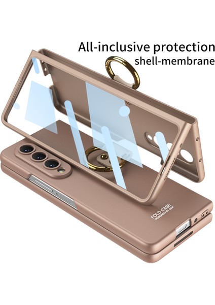 Samsung Galaxy Z Fold4 Mavi Için Ring ile Ultra Ince Kasa (Yurt Dışından)