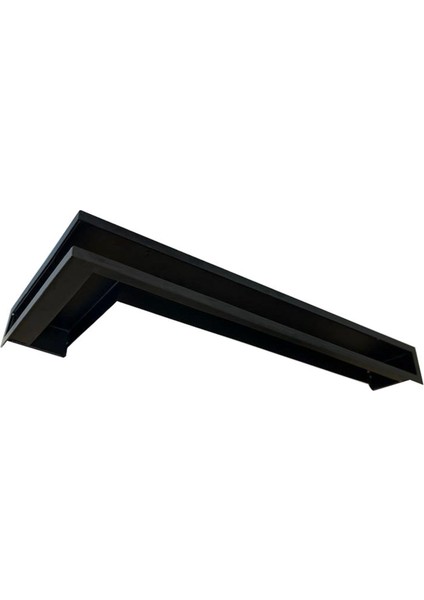 Şömine Menfezi Sol Köşe 70 x 40 cm Siyah