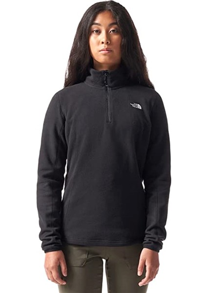 W Resolve Fleece 1/4 Zip Kadın Siyah Outdoor Sweatshirt NF0A4SVXJK31