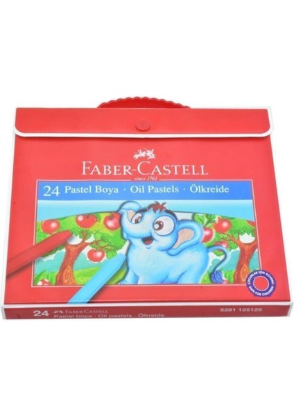 Plastik Çantalı Tutuculu Pastel Boya 24 Renk