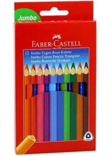 12 Renk Jumbo Üçgen Boya Kalemi Canlı Renk Seçenekleriyle Eğlenceli Çizimler İçin