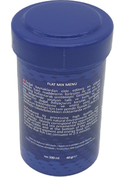 Flat Mix Menu Granulat Renklendirici Balık Yemi 100 ml