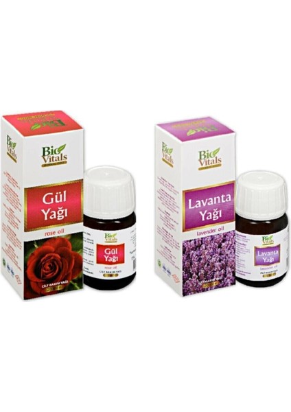 Buhurdanlık Gül ve Lavanta Yağı 2li Set