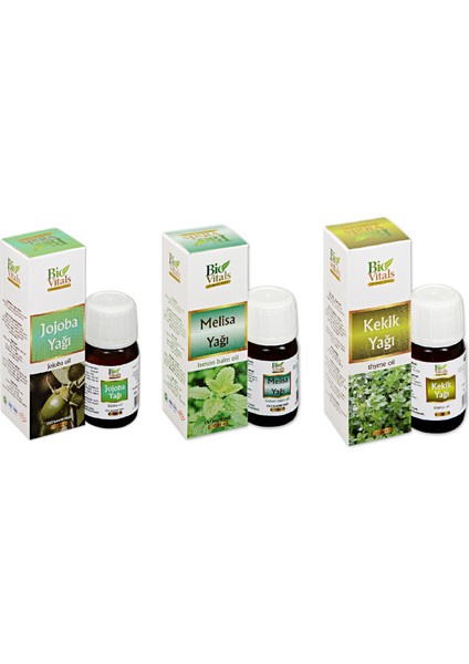 Kekik Jojoba Melisa-Aromatik Masaj-Cilt Bakım Yağ Seti