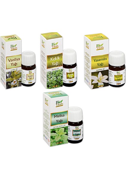 Vanilya Kekik Yasemin Melisa-Aromatik Masaj-Cilt Bakım Yağ Seti
