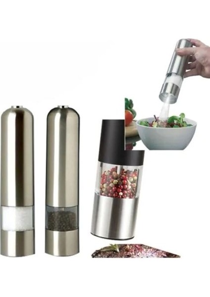 Baharat Öğütücü Değirmen - Pilli Işıklı