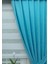 Turkuaz Petek Kadife Dokulu Fon Perde, 1/3 Sık Pile, 60 x 270 cm 1
