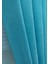 Turkuaz Petek Kadife Dokulu Fon Perde, 1/3 Sık Pile, 60 x 270 cm 5