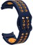 Samsung Galaxy Watch 4 Kordon Kayış Spor Delikli Esnek Silikon KRD-02 42mm Mavi - Sarı 1