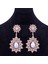 İncili Rose Gold Yıldız Gümüş Küpe 2
