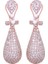 Rose Gold Taşlı Sallantılı Küpe 1