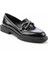 Siyah Kırışık Rugan Kadın Loafer Ayakkabı K01997070108 3