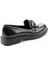 Siyah Kırışık Rugan Kadın Loafer Ayakkabı K01997070108 4