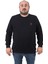Mocgrande Büyük Beden Sweatshirt Gipeli Casual 22712-SIYAH 1