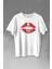 Korsan Skull Kuru Kafa Dudak Öpücük Kiss Me Baskılı Tişört Unisex T-Shirt 1