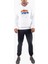 Süzene Nakış Ayı Baskılı Kapüşonlu Beyaz Sweatshirt Polarlı 2
