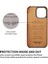 Iphone 14 Pro Max (Kahverengi) Için Fierre Shann Yağlı Balmumu Dokusu Orijinal Deri Geri Kılıf (Yurt Dışından) 3