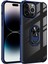 Iphone 14 Pro Max (Siyah Mavi) Için Şeffaf Tpu Akrilik Yüzük Tutucu Telefon Kılıfı (Yurt Dışından) 1