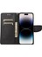 Kelebek Kabartmalı Yatay Flip Deri Telefon Kasası iPhone 14 Pro Max (Siyah) (Yurt Dışından) 3