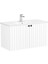 Root Groove 100 cm Beyaz Kapaklı Banyo Dolabı Alt Modül Lavabo 1