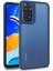 Casestreet Xiaomi Redmi Note 11 Pro 5g Kılıf Flora Sert Silikon Arkası Cam Şeffaf Lacivert 1