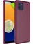 Casestreet Samsung Galaxy A03 Kılıf Mara Lansman Silikon Mat Soft Korumalı Mürdüm 1