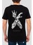 Dövmeli Kollar Siyah Kısa Kollu Ön ve Arka Baskılı Erkek T-Shirt 1