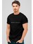 Dövmeli Kollar Siyah Kısa Kollu Ön ve Arka Baskılı Erkek T-Shirt 2